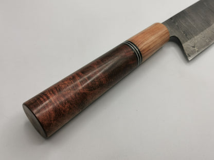 Manche bois de rose finition liseré métallique couteau de chef Le Meunier