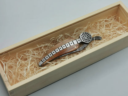 Couteau de Poche en Damas - L'Aubanel Hosteel