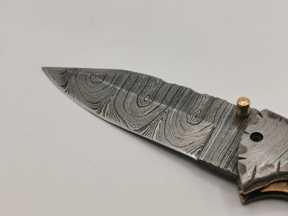 Couteau de Poche en Damas - L'Oustaou Hosteel