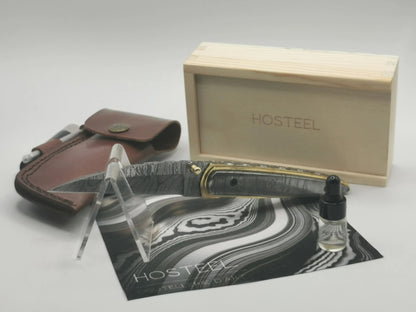 Couteau de Poche en Damas - Le Ferranel Hosteel