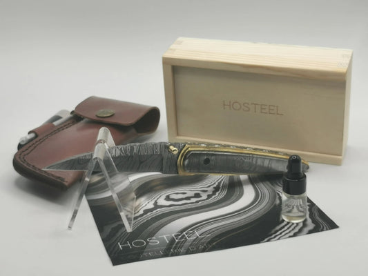 Couteau de Poche en Damas - Le Ferranel Hosteel