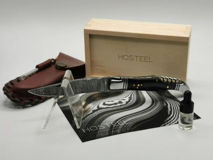 Couteau de Poche en Damas - Le Peyrasson Hosteel