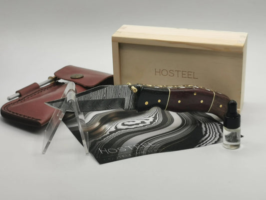 Couteau de Poche en Damas - Le Roucas Hosteel