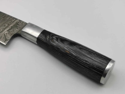 Couteau de Cuisine Santoku en Damas - Le Yamato Hosteel